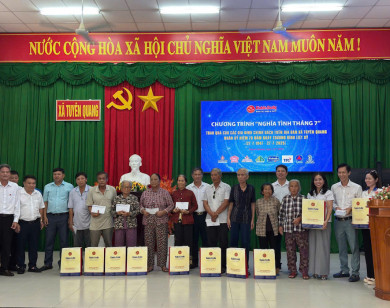 Báo Kinh tế & Đô thị tặng quà thương bệnh binh, gia đình chính sách tại Lâm Đồng