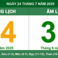 Lịch âm 24/7 chính xác nhất, lịch vạn niên ngày 24/7/2025: Việc nên và không nên làm?