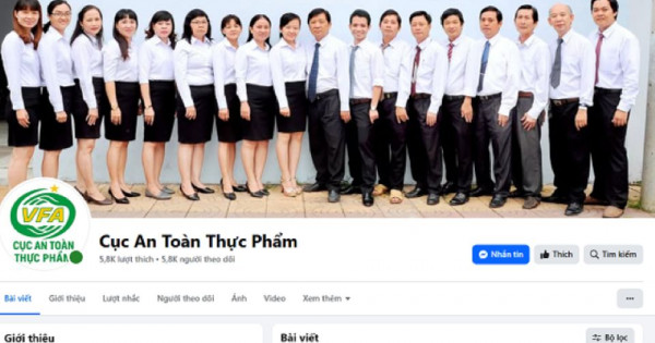 Phát hiện trang mạo danh Cục An toàn thực phẩm trên mạng xã hội