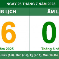 Lịch âm 26/7 chính xác nhất, lịch vạn niên ngày 26/7/2025: Việc nên và không nên làm?