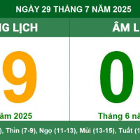 Lịch âm 29/7 chính xác nhất, lịch vạn niên ngày 29/7/2025: Việc nên và không nên làm?