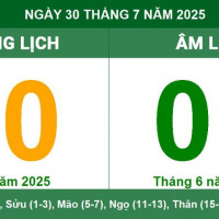 Lịch âm 30/7 chính xác nhất, lịch vạn niên ngày 30/7/2025: Việc nên và không nên làm?