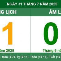 Lịch âm 31/7 chính xác nhất, lịch vạn niên ngày 31/7/2025: Việc nên và không nên làm?