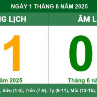 Lịch âm 1/8 chính xác nhất, lịch vạn niên ngày 1/8/2025: Việc nên và không nên làm?