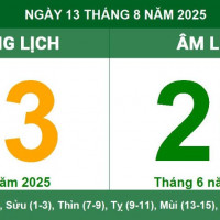 Lịch âm 13/8 chính xác nhất, lịch vạn niên ngày 13/8/2025: Việc nên và không nên làm?