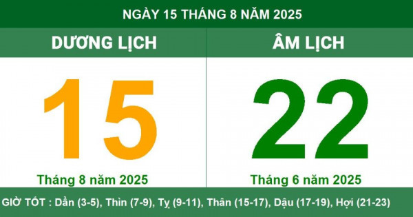 Lịch âm 15/8 chính xác nhất, lịch vạn niên ngày 15/8/2025: Việc nên và không nên làm?