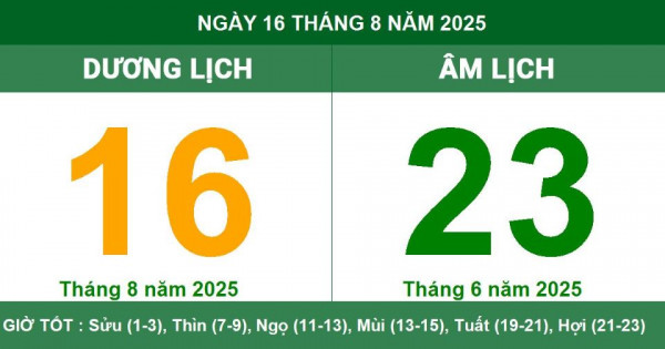 Lịch âm 16/8 chính xác nhất, lịch vạn niên ngày 16/8/2025: Việc nên và không nên làm?