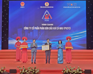 PVCFC lần thứ 5 được vinh danh “doanh nghiệp tiêu biểu vì người lao động”