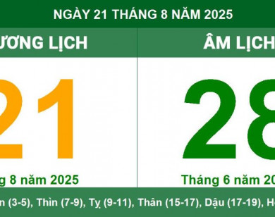 Lịch âm 21/8 chính xác nhất, lịch vạn niên ngày 21/8/2025: Việc nên và không nên làm?
