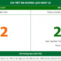 Lịch âm 22/8 chính xác nhất, lịch vạn niên ngày 22/8/2025: Việc nên và không nên làm?