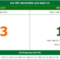 Lịch âm 23/8 chính xác nhất, lịch vạn niên ngày 23/8/2025: Việc nên và không nên làm?
