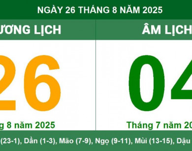 Lịch âm 26/8 chính xác nhất, lịch vạn niên ngày 26/8/2025: Việc nên và không nên làm?