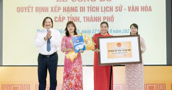 TP Hồ Chí Minh: công bố quyết định xếp hạng 7 di tích lịch sử - văn hóa cấp Thành phố