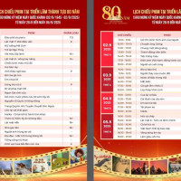 Lịch chiếu miễn phí 50 bộ phim điện ảnh của Việt Nam nhân dịp 80 năm Quốc khánh 2/9