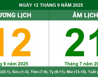 Lịch âm 12/9 chính xác nhất, lịch vạn niên ngày 12/9/2025: Việc nên và không nên làm?