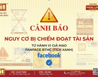 Cảnh báo tình trạng giả mạo Facebook Bảo Tín Minh Châu tích xanh lừa đảo khách hàng mua vàng để chiếm đoạt tài sản