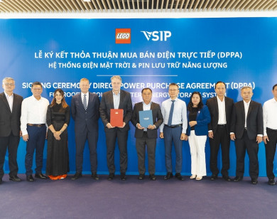 LEGO Manufacturing Việt Nam ký kết thỏa thuận mua bán điện trực tiếp với VSIP nhằm thúc đẩy phát triển bền vững