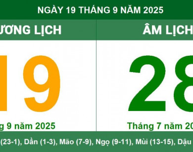 Lịch âm 19/9 chính xác nhất, lịch vạn niên ngày 19/9/2025: Việc nên và không nên làm?