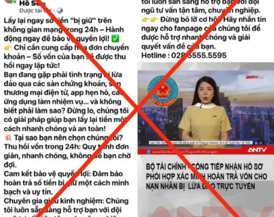 Giả mạo trang Facebook của Bộ Tài chính để lừa đảo