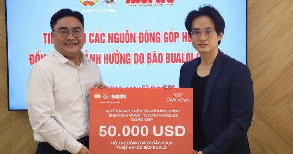 Ca sĩ Hà Anh Tuấn ủng hộ hơn 1,3 tỷ đồng cho đồng bào bị ảnh hưởng bởi bão số 10