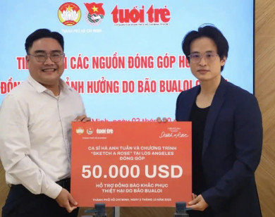 Ca sĩ Hà Anh Tuấn ủng hộ hơn 1,3 tỷ đồng cho đồng bào bị ảnh hưởng bởi bão số 10
