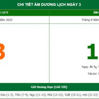 Lịch âm 3/10 chính xác nhất, lịch vạn niên ngày 3/10/2025: Việc nên và không nên làm?