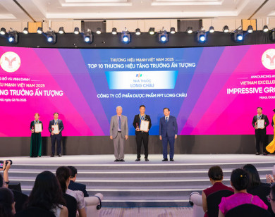 Long Châu được vinh danh “Top 10 Thương hiệu Tăng trưởng ấn tượng” tại Thương hiệu Mạnh Việt Nam 2025