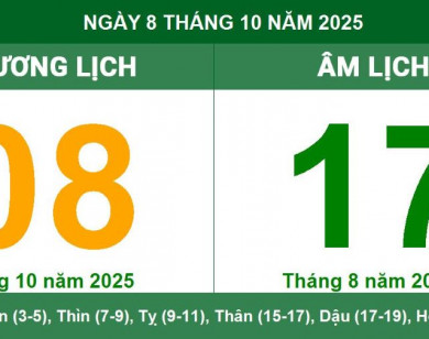 Lịch âm 8/10 chính xác nhất, lịch vạn niên ngày 8/10/2025: Việc nên và không nên làm?