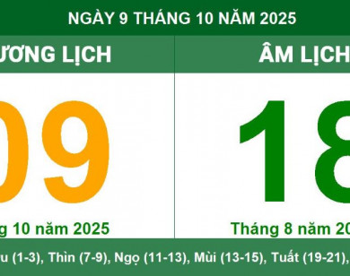 Lịch âm 9/10 chính xác nhất, lịch vạn niên ngày 9/10/2025: Việc nên và không nên làm?