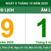 Lịch âm 9/10 chính xác nhất, lịch vạn niên ngày 9/10/2025: Việc nên và không nên làm?