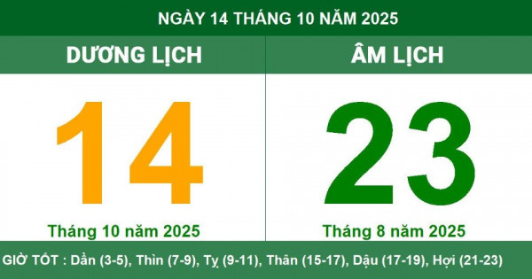 Lịch âm 14/10 chính xác nhất, lịch vạn niên ngày 14/10/2025: Việc nên và không nên làm?