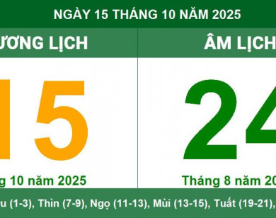 Lịch âm 15/10 chính xác nhất, lịch vạn niên ngày 15/10/2025: Việc nên và không nên làm?