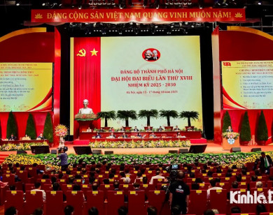 Toàn cảnh phiên trù bị Đại hội đại biểu Đảng bộ Thành phố Hà Nội lần thứ XVIII nhiệm kỳ 2025 - 2030