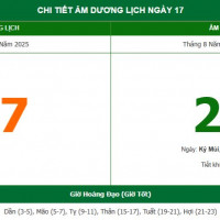 Lịch âm 17/10 chính xác nhất, lịch vạn niên ngày 17/10/2025: Việc nên và không nên làm?