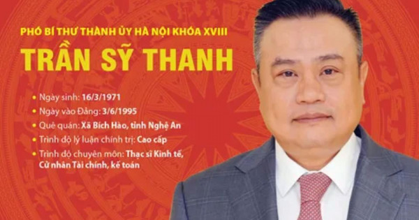 Tóm tắt tiểu sử Phó Bí thư Thành ủy Hà Nội Trần Sỹ Thanh