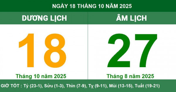 Lịch âm 18/10 chính xác nhất, lịch vạn niên ngày 18/10/2025: Việc nên và không nên làm?