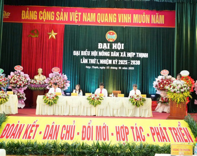 Đại hội đại biểu Hội Nông dân xã Hợp Thịnh lần thứ I thành công tốt đẹp