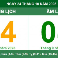 Lịch âm 24/10 chính xác nhất, lịch vạn niên ngày 24/10/2025: Việc nên và không nên làm?