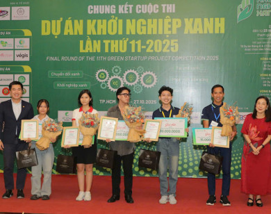 Chung kết khởi nghiệp Xanh 2025: Doanh nghiệp trẻ khẳng định thực lực, vươn tầm bền vững