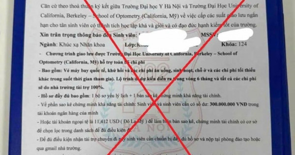 Xuất hiện văn bản mạo danh Trường Đại học Y Hà Nội