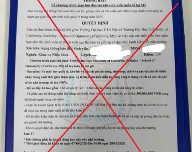 Xuất hiện văn bản mạo danh Trường Đại học Y Hà Nội