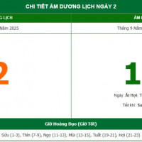 Lịch âm 2/11 chính xác nhất, lịch vạn niên ngày 2/11/2025: Việc nên và không nên làm?