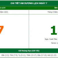 Lịch âm 7/11 chính xác nhất, lịch vạn niên ngày 7/11/2025: Việc nên và không nên làm?
