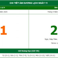 Lịch âm 11/11 chính xác nhất, lịch vạn niên ngày 11/11/2025: Việc nên và không nên làm?