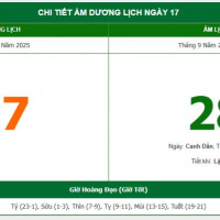 Lịch âm 17/11 chính xác nhất, lịch vạn niên ngày 17/11/2025: Việc nên và không nên làm?