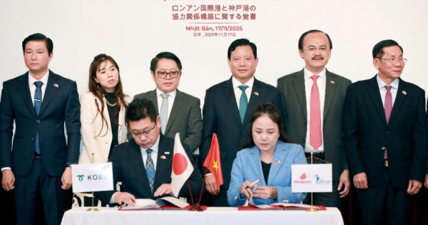 Cảng Quốc tế Long An và Cảng Kobe ký kết MOU hợp tác chiến lược hướng tới chuối cung ứng xanh Việt Nam-Nhật Bản