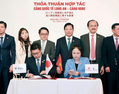 Cảng Quốc tế Long An và Cảng Kobe ký kết MOU hợp tác chiến lược hướng tới chuối cung ứng xanh Việt Nam-Nhật Bản