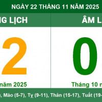 Lịch âm 22/11 chính xác nhất, lịch vạn niên ngày 22/11/2025: Việc nên và không nên làm?