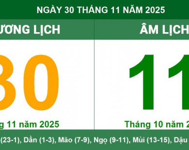 Lịch âm 30/11 chính xác nhất, lịch vạn niên ngày 30/11/2025: Việc nên và không nên làm?