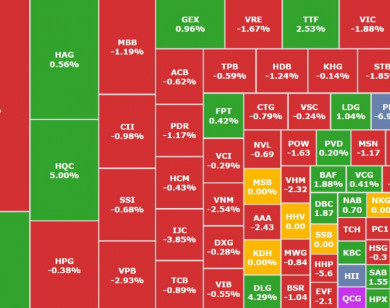 Thị trường tiêu cực, VN-Index về dưới mốc 1.700